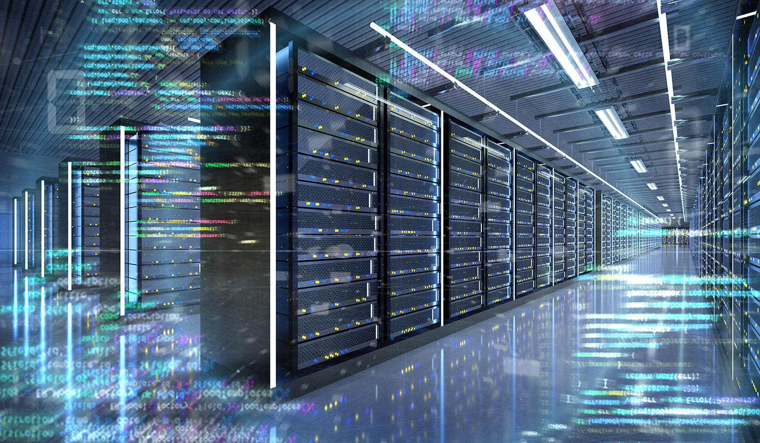 View,Of,A,Server,Room,Data,Center,-,3d,Rendering